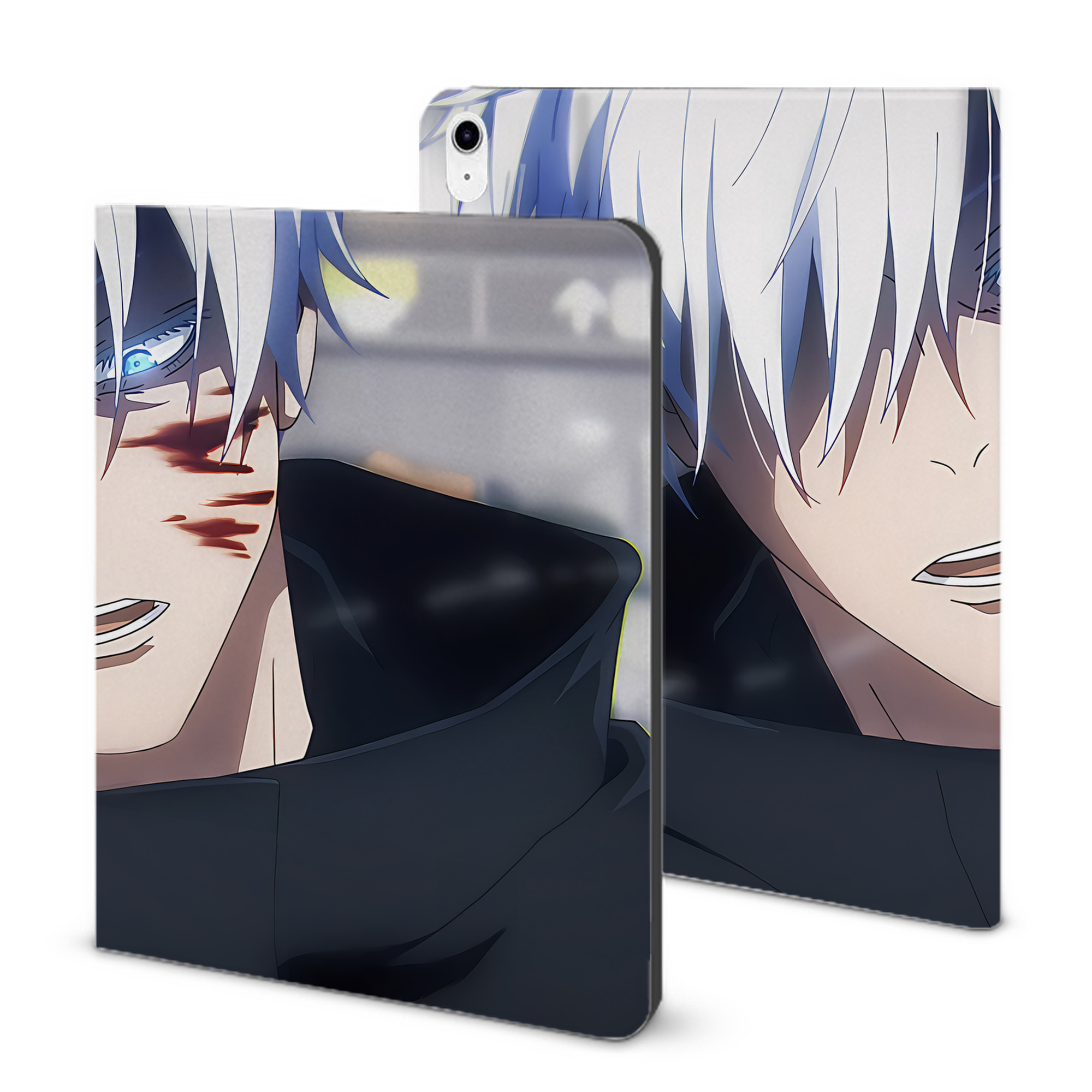 （画像用） 呪術廻戦 Jujutsu Kaisen IPad ケース ブック型 PUレザー TPU 耐衝撃 軽量 薄型 ペン収納なし 全面保護 IPad 各モデル対応